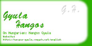 gyula hangos business card